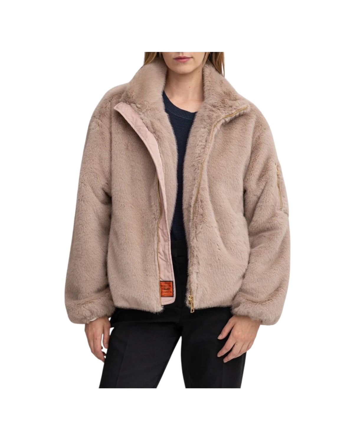 Giacca in ecopelliccia Taupe SORELLA LADIES TAU BOMBERS ORIGINAL 