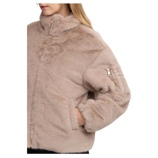Giacca in ecopelliccia Taupe SORELLA LADIES TAU BOMBERS ORIGINAL 