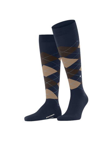 Calzini Uomo Marrone/Beige EDINBURGH BLU MARRONE BEIGE Burlington 
