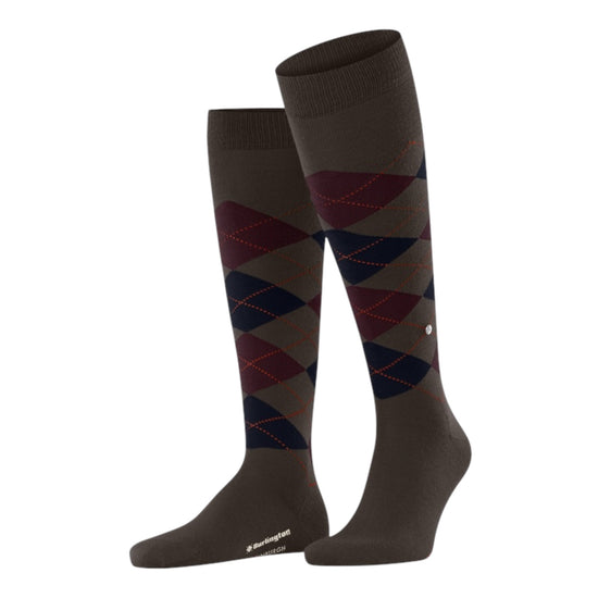 Calzini Uomo Blu/Bordeaux EDINBURGH MARRONE BLU BORDEAUX Burlington 