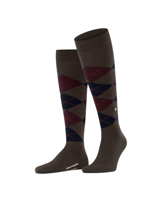 Calzini Uomo Blu/Bordeaux EDINBURGH MARRONE BLU BORDEAUX Burlington 