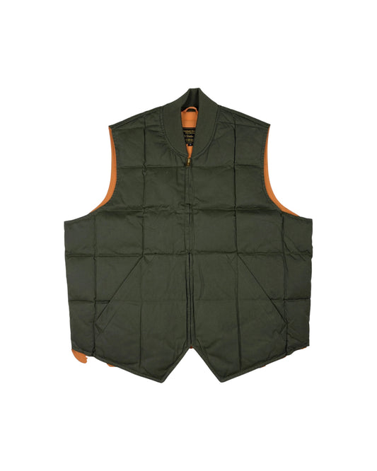 Gilet Seattle Down Waxed Army DOWN VEST SEATTLE WAXED ARMY CHESAPEAKE'S 