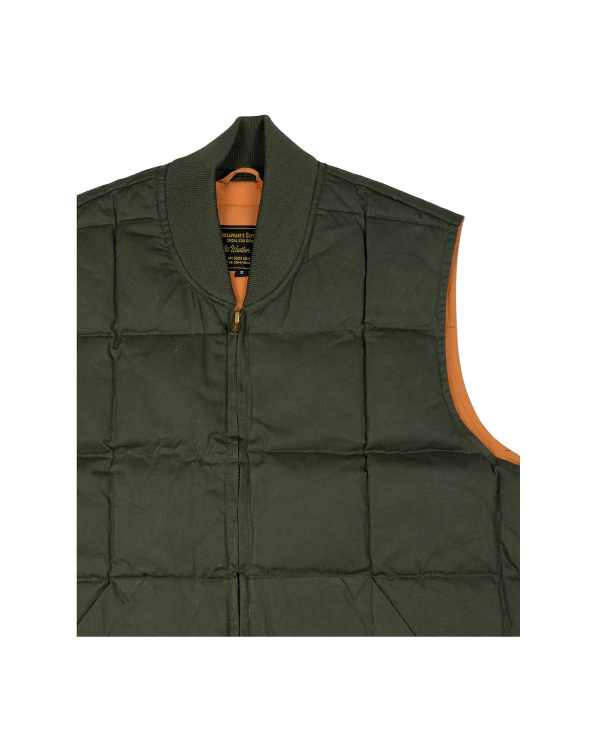 Gilet Seattle Down Waxed Army DOWN VEST SEATTLE WAXED ARMY CHESAPEAKE'S 