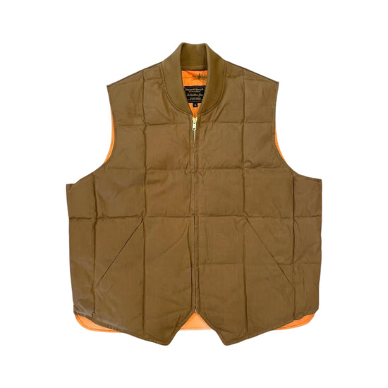 Gilet Seattle Down Waxed Khaki DOWN VEST SEATTLE WAXED KHAKY CHESAPEAKE'S 