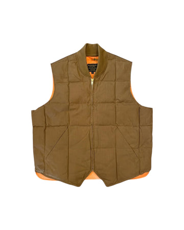 Gilet Seattle Down Waxed Khaki DOWN VEST SEATTLE WAXED KHAKY CHESAPEAKE'S 