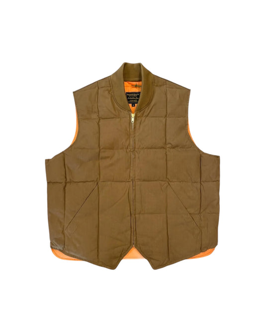 Gilet Seattle Down Waxed Khaki DOWN VEST SEATTLE WAXED KHAKY CHESAPEAKE'S 
