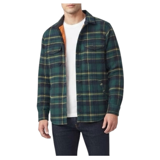 Overshirt Tartan Wool Padded TARTAN WOOL PADDED SHIRT CPO NAVY CHESAPEAKE'S 