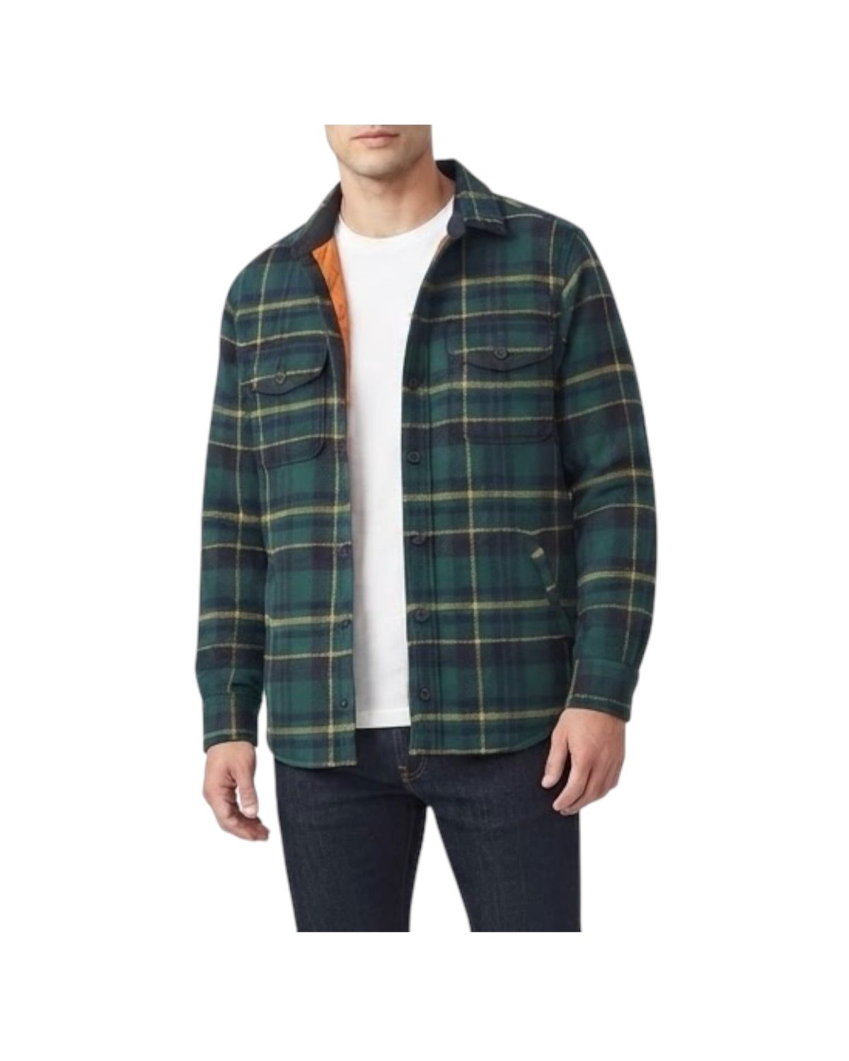 Overshirt Tartan Wool Padded TARTAN WOOL PADDED SHIRT CPO NAVY CHESAPEAKE'S 