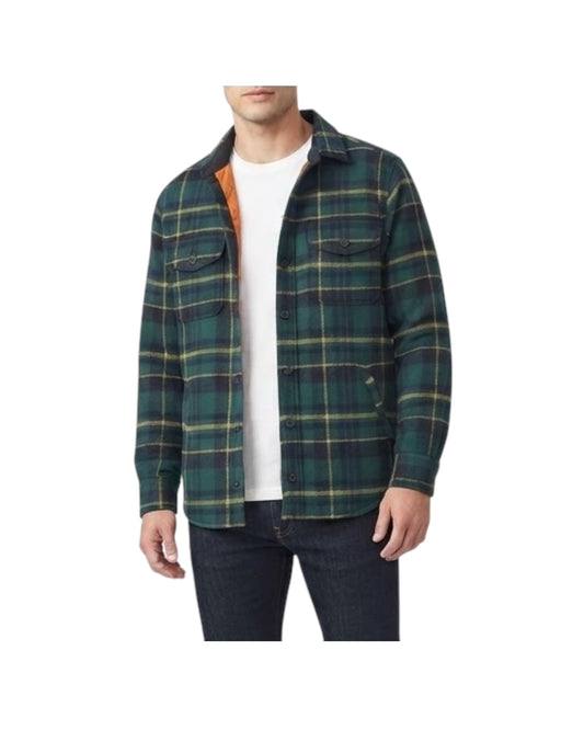 Overshirt Tartan Wool Padded TARTAN WOOL PADDED SHIRT CPO NAVY CHESAPEAKE'S 