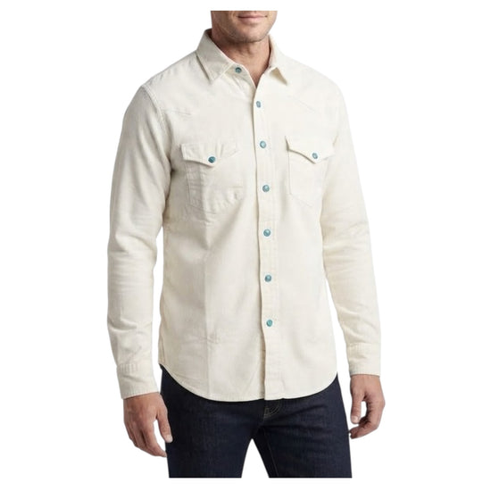 Camicia Western in velluto Cream WESTERN VELVET SHIRT FLAGSTAFF CREAM CHESAPEAKE'S 