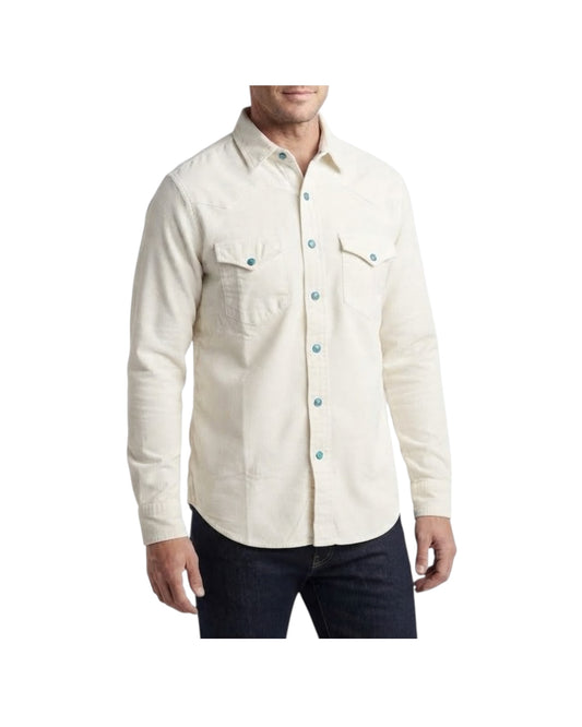Camicia Western in velluto Cream WESTERN VELVET SHIRT FLAGSTAFF CREAM CHESAPEAKE'S 