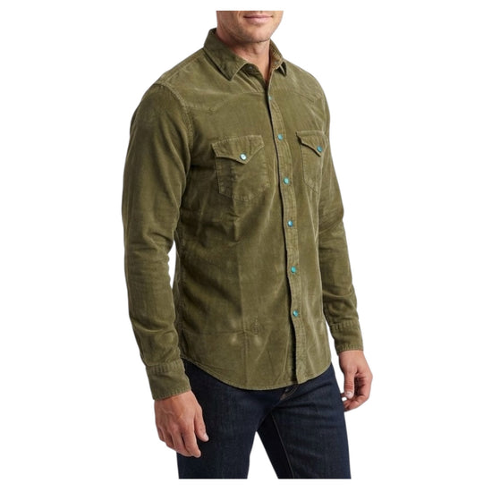 Camicia Western in velluto Military WESTERN VELVET SHIRT FLAGSTAFF MILITARY CHESAPEAKE'S 