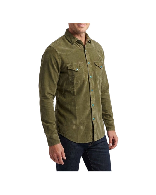 Camicia Western in velluto Military WESTERN VELVET SHIRT FLAGSTAFF MILITARY CHESAPEAKE'S 