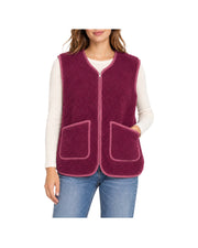Gilet Teddy Bordeaux