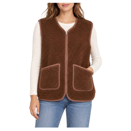 Gilet Teddy Marrone KOKO TEDDY MARRONE CHS 