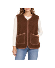 Gilet Teddy Marrone