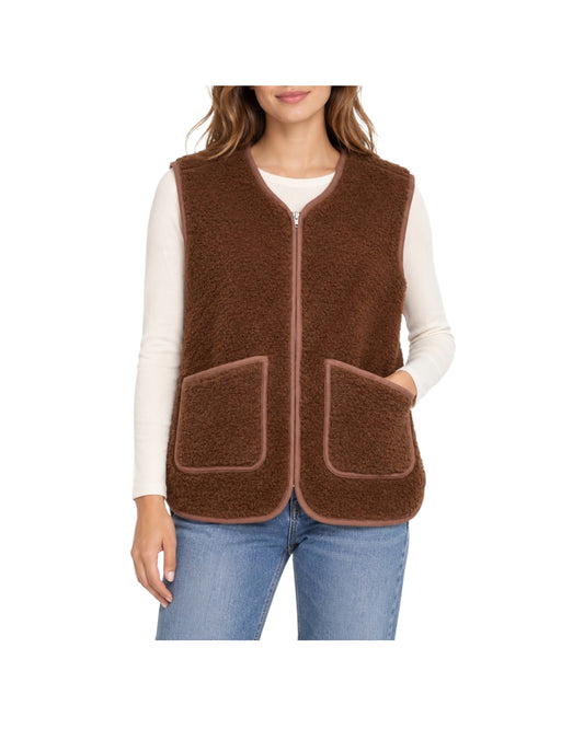 Gilet Teddy Marrone KOKO TEDDY MARRONE CHS 