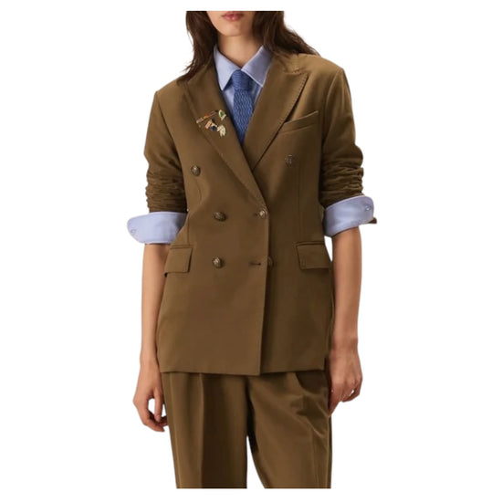Giacca Doppiopetto tessuto felpa Green Tea FD4049 1480 CIRCOLO 1901 
