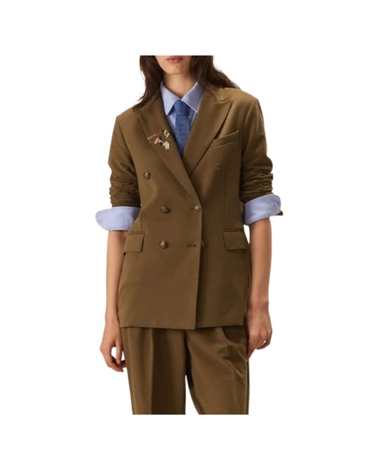 Giacca Doppiopetto tessuto felpa Green Tea FD4049 1480 CIRCOLO 1901 