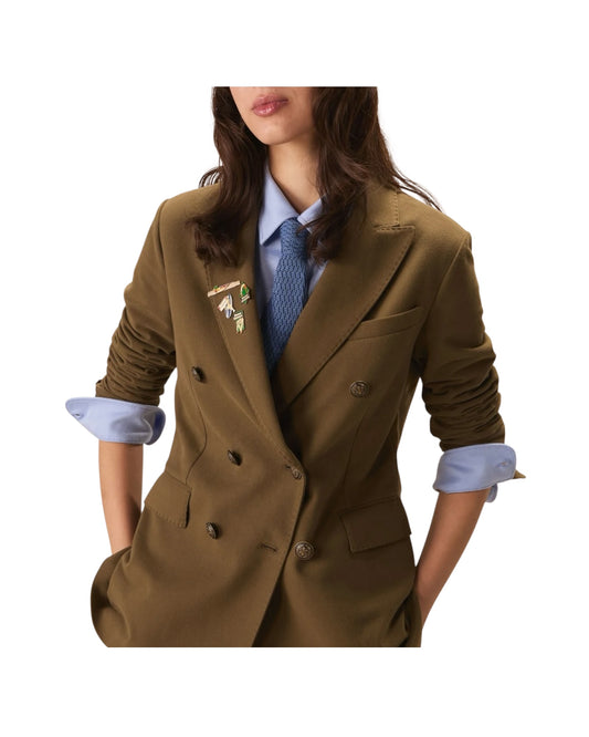 Giacca Doppiopetto tessuto felpa Green Tea FD4049 1480 CIRCOLO 1901 