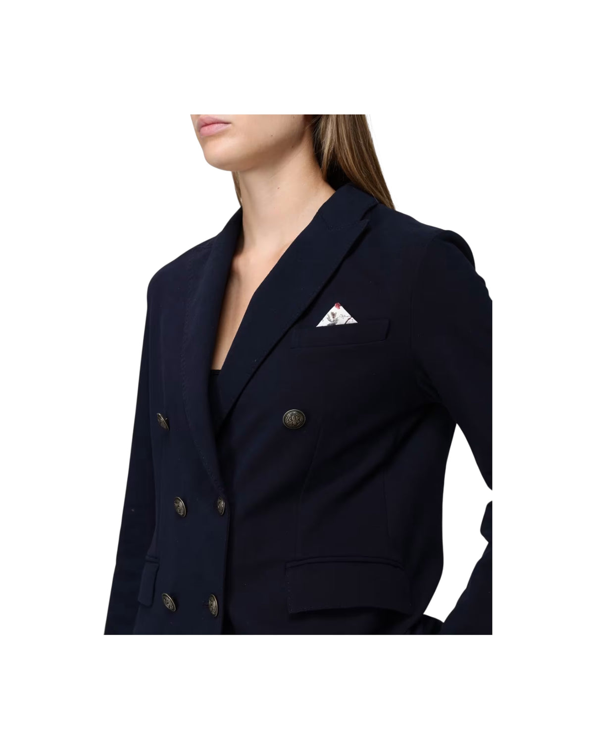 Giacca doppiopetto in felpa Blu notte FD4049 851 CIRCOLO 1901 