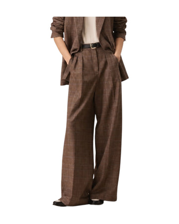 Pantalone doppia pinces Principe Di Galles FD4118 MOCHA CIRCOLO 1901 