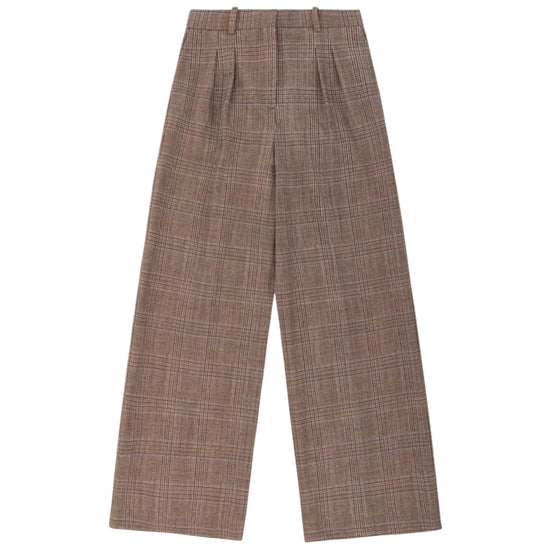 Pantalone doppia pinces Principe Di Galles FD4118 MOCHA CIRCOLO 1901 