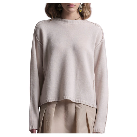 Maglia girocollo in lana Flanella M07 101 FLANELLA FLOOR 