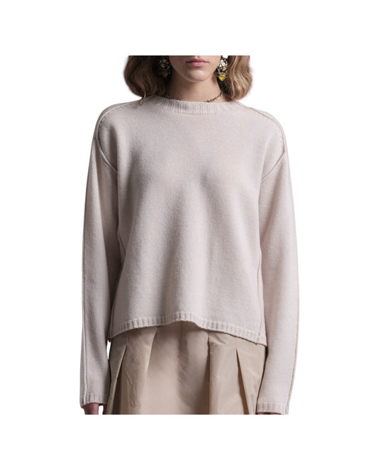 Maglia girocollo in lana Flanella M07 101 FLANELLA FLOOR 