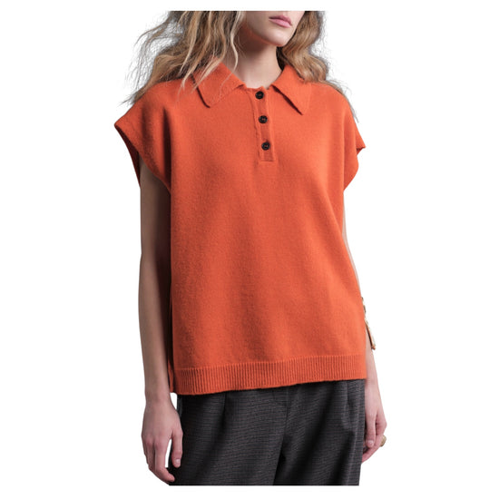 Maglia Polo in lana Arancio M15 102 ARANCIO FLOOR 