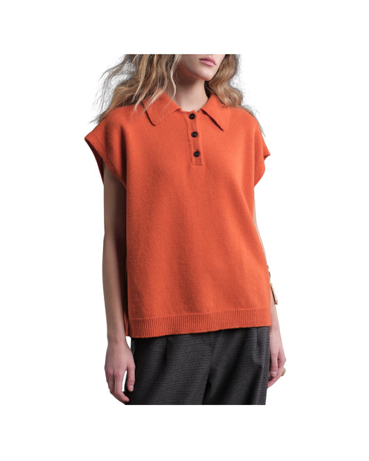 Maglia Polo in lana Arancio M15 102 ARANCIO FLOOR 