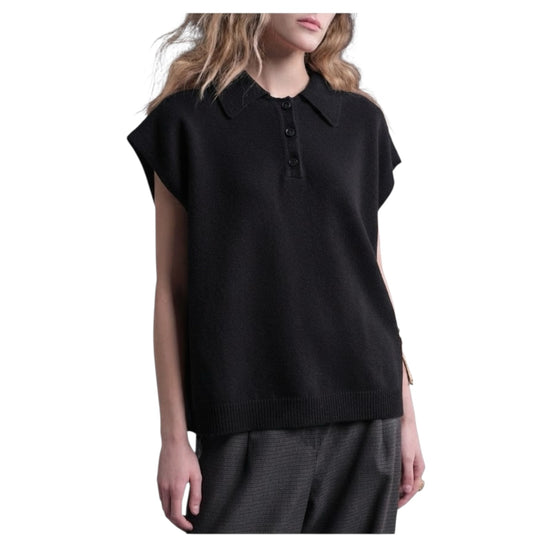 Maglia Polo in lana Nero M15 102 NERO FLOOR 