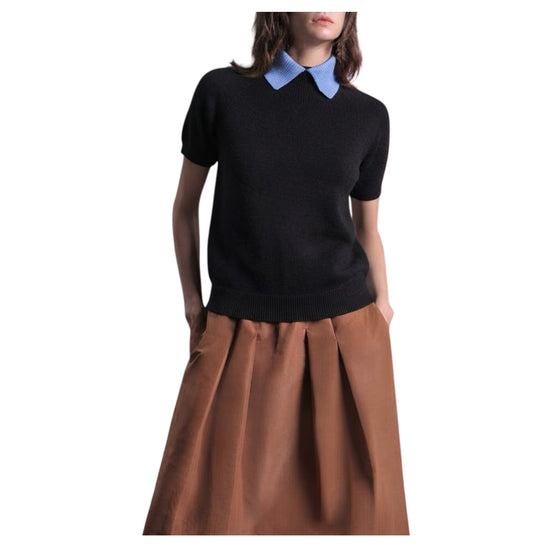 Maglia con colletto a contrasto Espresso M27 105 ESPRESSO FLOOR 