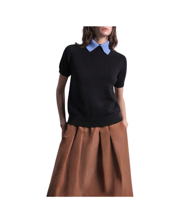 Maglia con colletto a contrasto Espresso M27 105 ESPRESSO FLOOR 