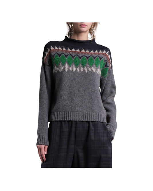 Maglione collo cratere Acciaio M60 124 ACCIAIO FLOOR 