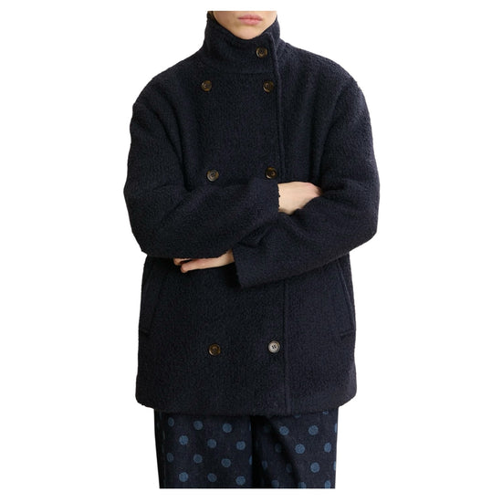 Cappotto corto in sherpa Navy MANTEAU DUSTIN NAVY GARANCE PARIS 
