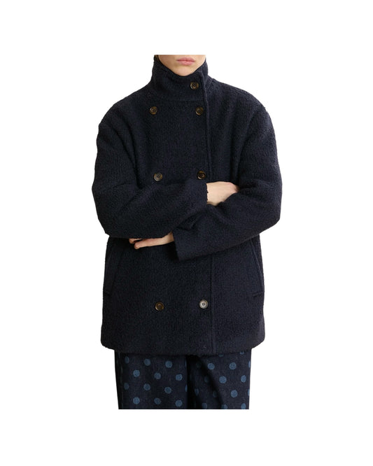 Cappotto corto in sherpa Navy MANTEAU DUSTIN NAVY GARANCE PARIS 
