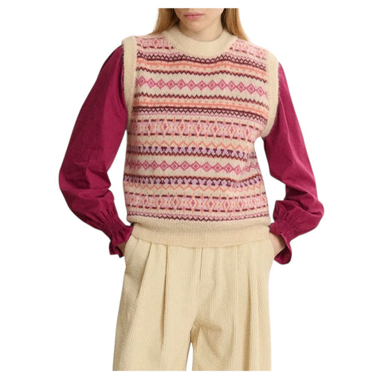Gilet misto lana Pink PULL DORA PINK GARANCE PARIS 