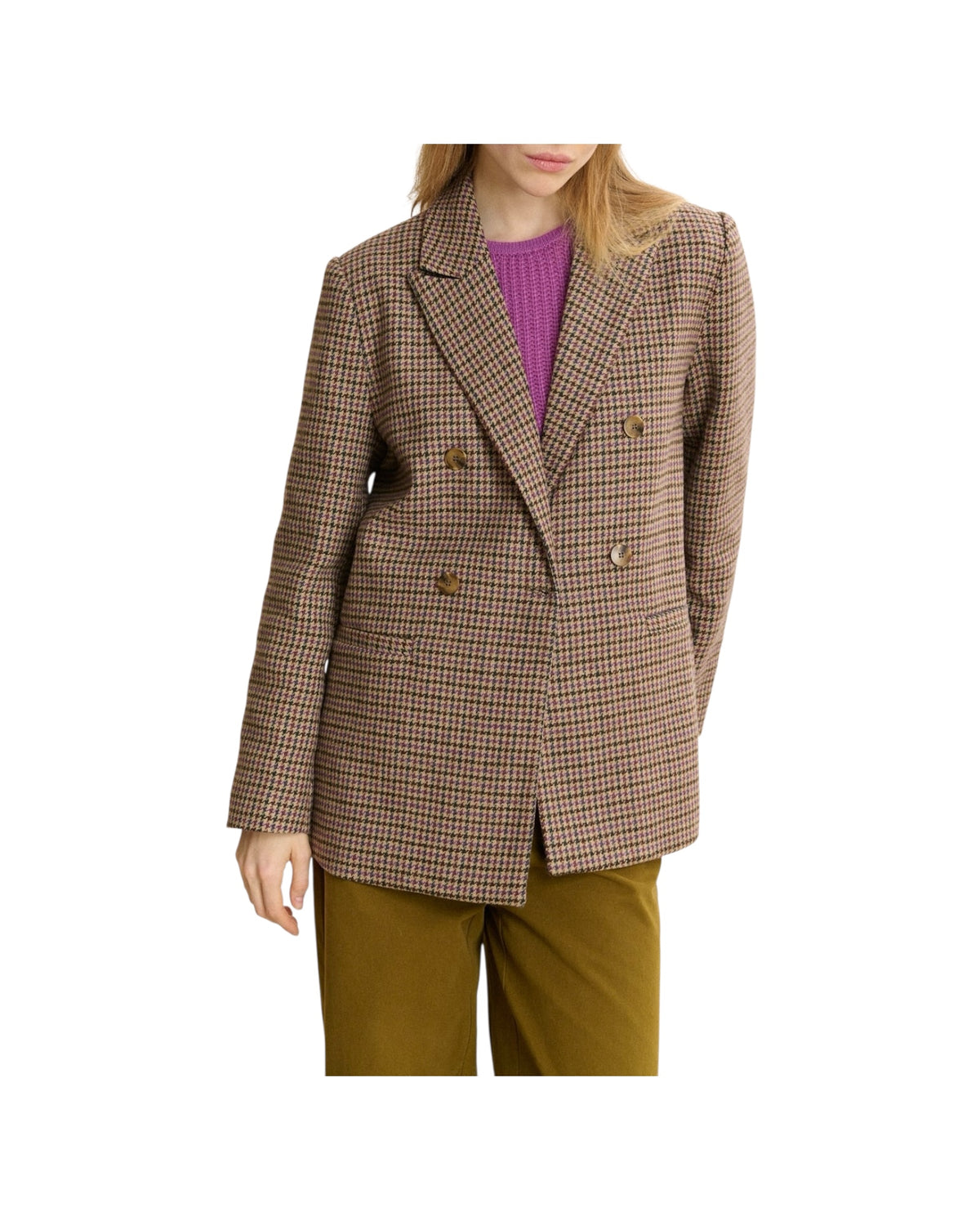 Blazer a quadri misto lana Violet VESTE TRESSE VIOLET GARANCE PARIS 