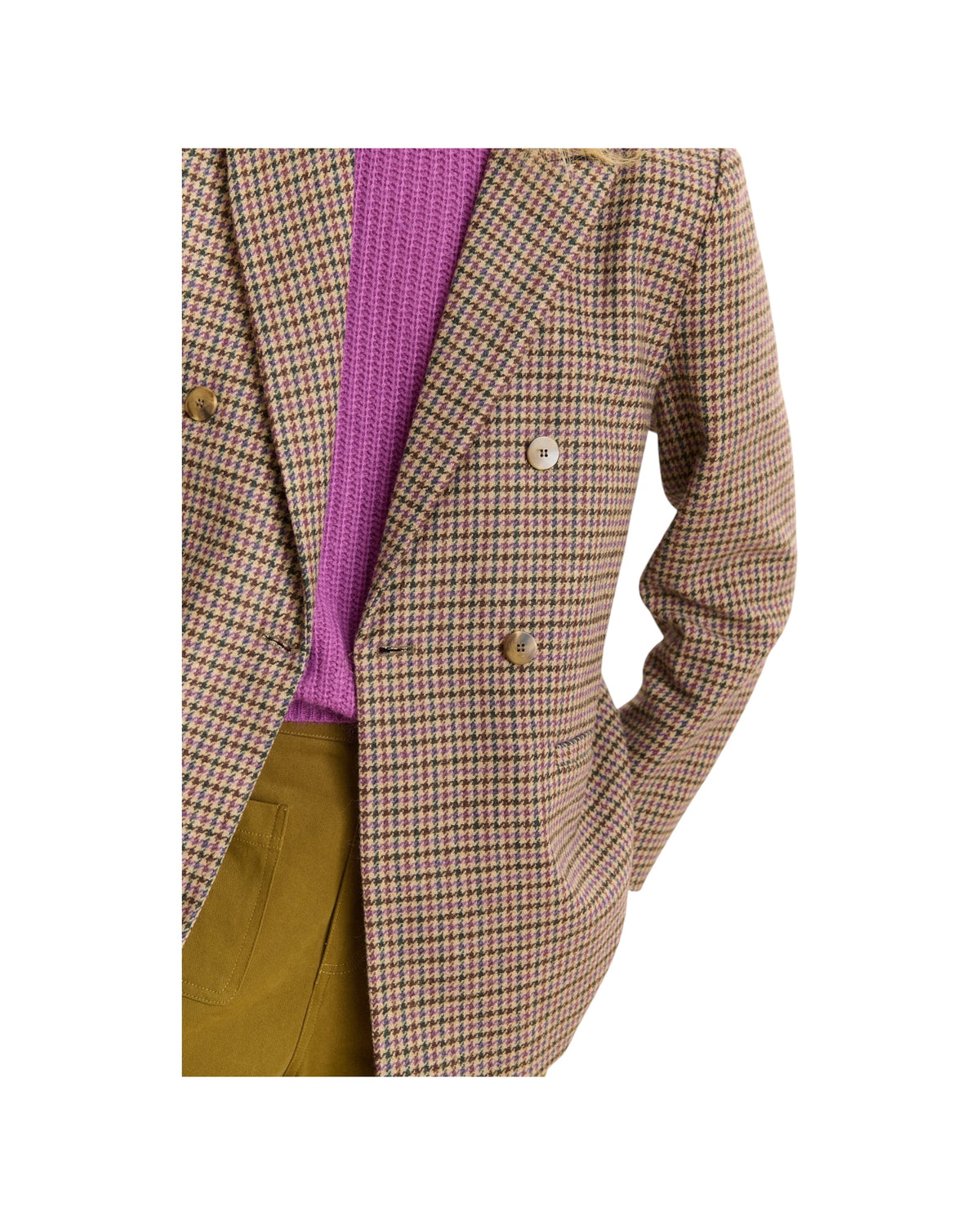 Blazer a quadri misto lana Violet VESTE TRESSE VIOLET GARANCE PARIS 