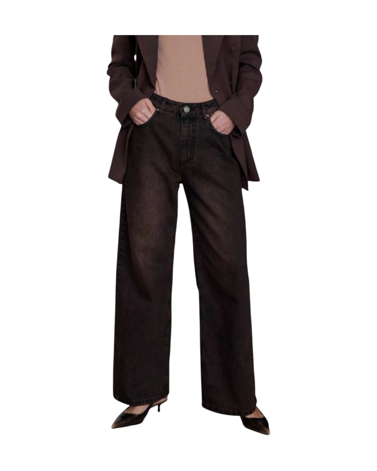 Jeans Palazzo Espresso SELENE 17 BLACK GOD SAVE DENIM 