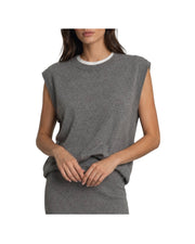 Gilet bicolor in maglia Grigio/Panna