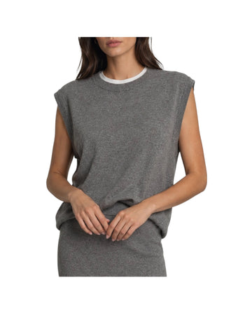 Gilet bicolor in maglia Grigio/Panna R010 GRIGIO PANNA HAVEONE 
