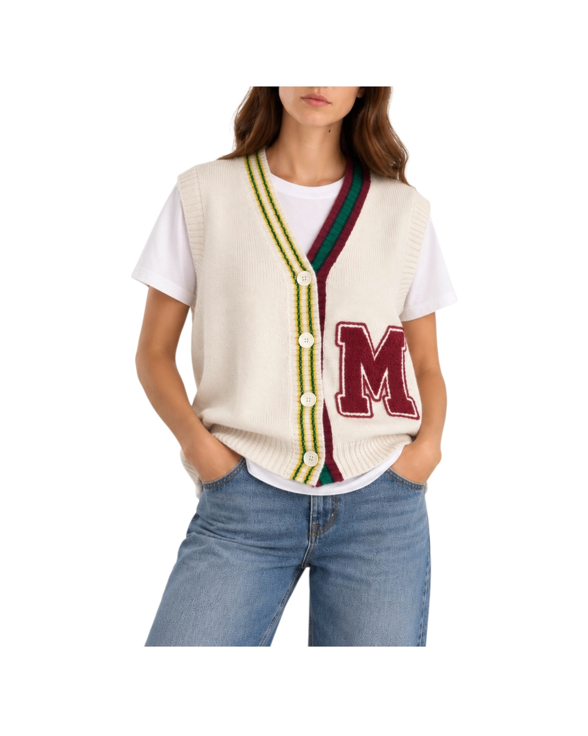 Gilet in maglia Burro R016 BURRO HAVEONE 