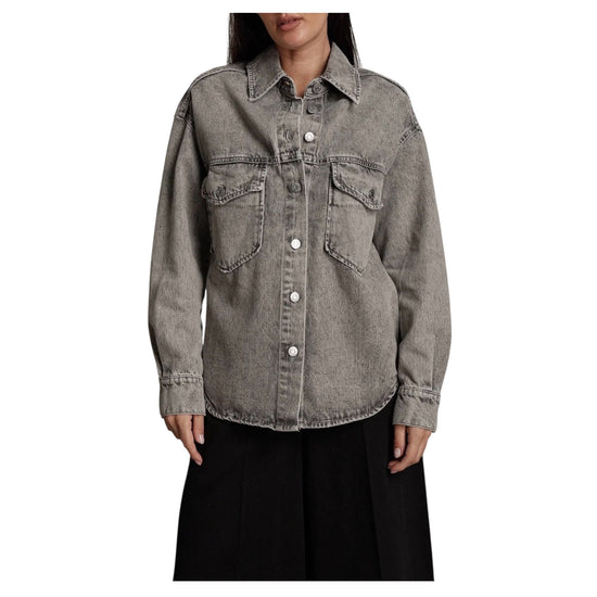 Camicia Over in denim Nero lavato grigio R028 NERO DENIM HAVEONE 