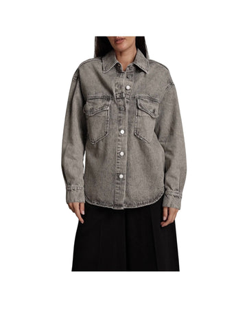 Camicia Over in denim Nero lavato grigio R028 NERO DENIM HAVEONE 