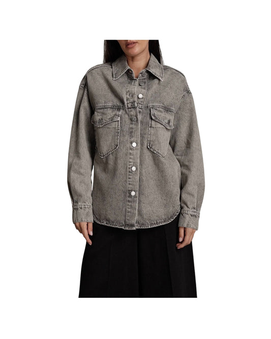 Camicia Over in denim Nero lavato grigio R028 NERO DENIM HAVEONE 