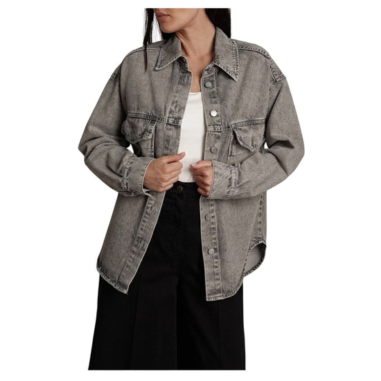 Camicia Over in denim Nero lavato grigio R028 NERO DENIM HAVEONE 