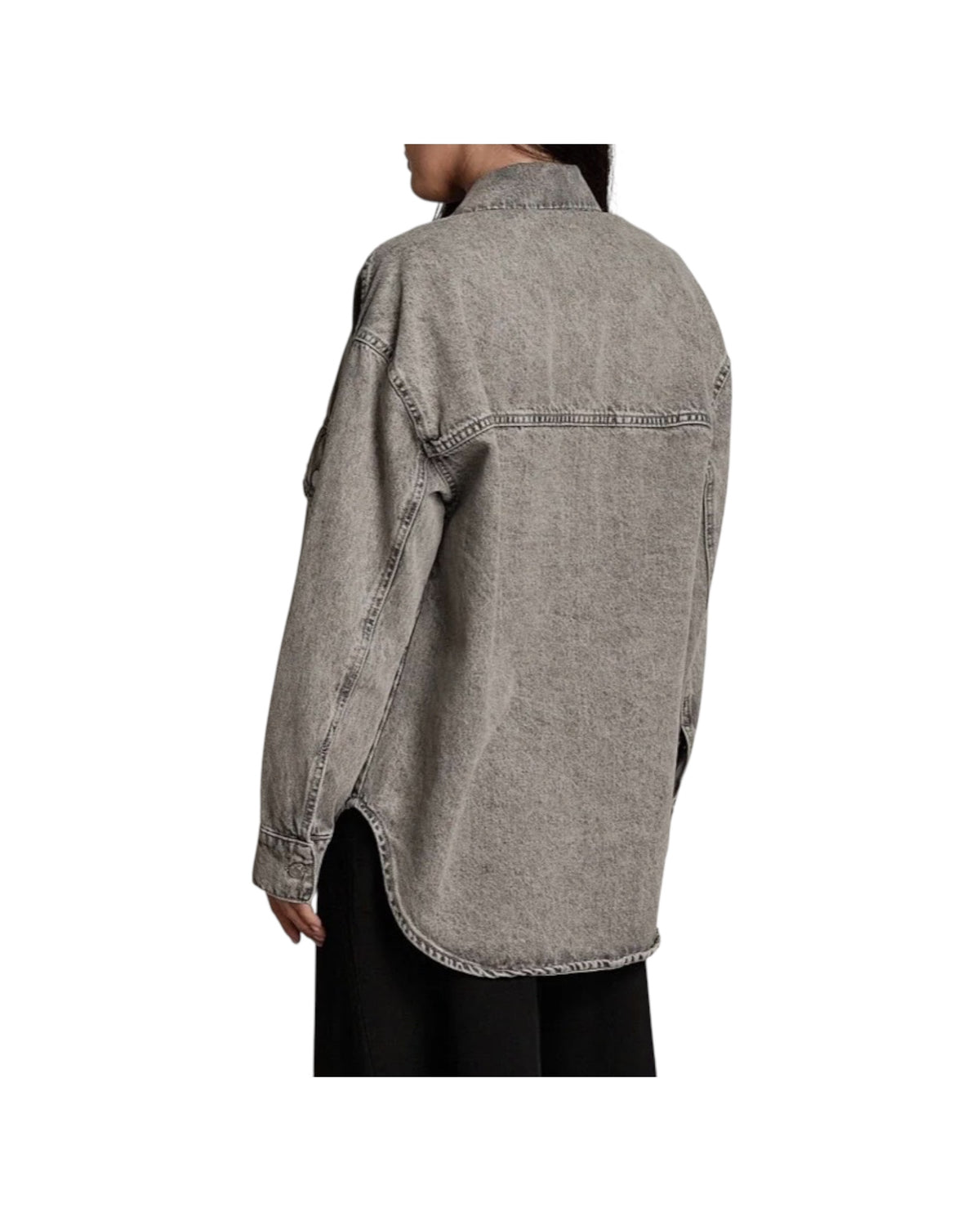 Camicia Over in denim Nero lavato grigio R028 NERO DENIM HAVEONE 