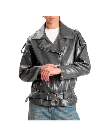 Giacca Biker Over Grigio R034 GRIGIO HAVEONE 